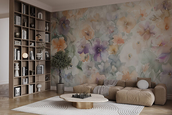 Pittura di fiori su una superficie bianca Pittura di fiori su una superficie bianca