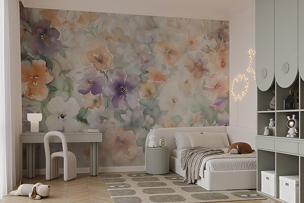 Pittura di fiori su una superficie bianca Pittura di fiori su una superficie bianca