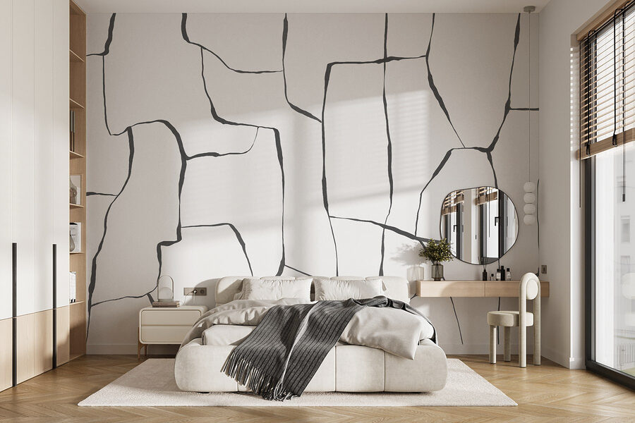 Superficie bianca con linee nere