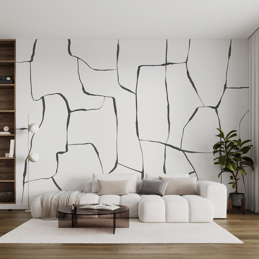 Superficie bianca con linee nere