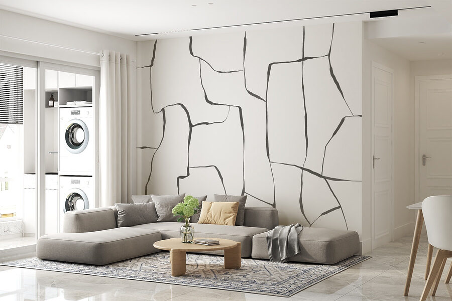 Superficie bianca con linee nere