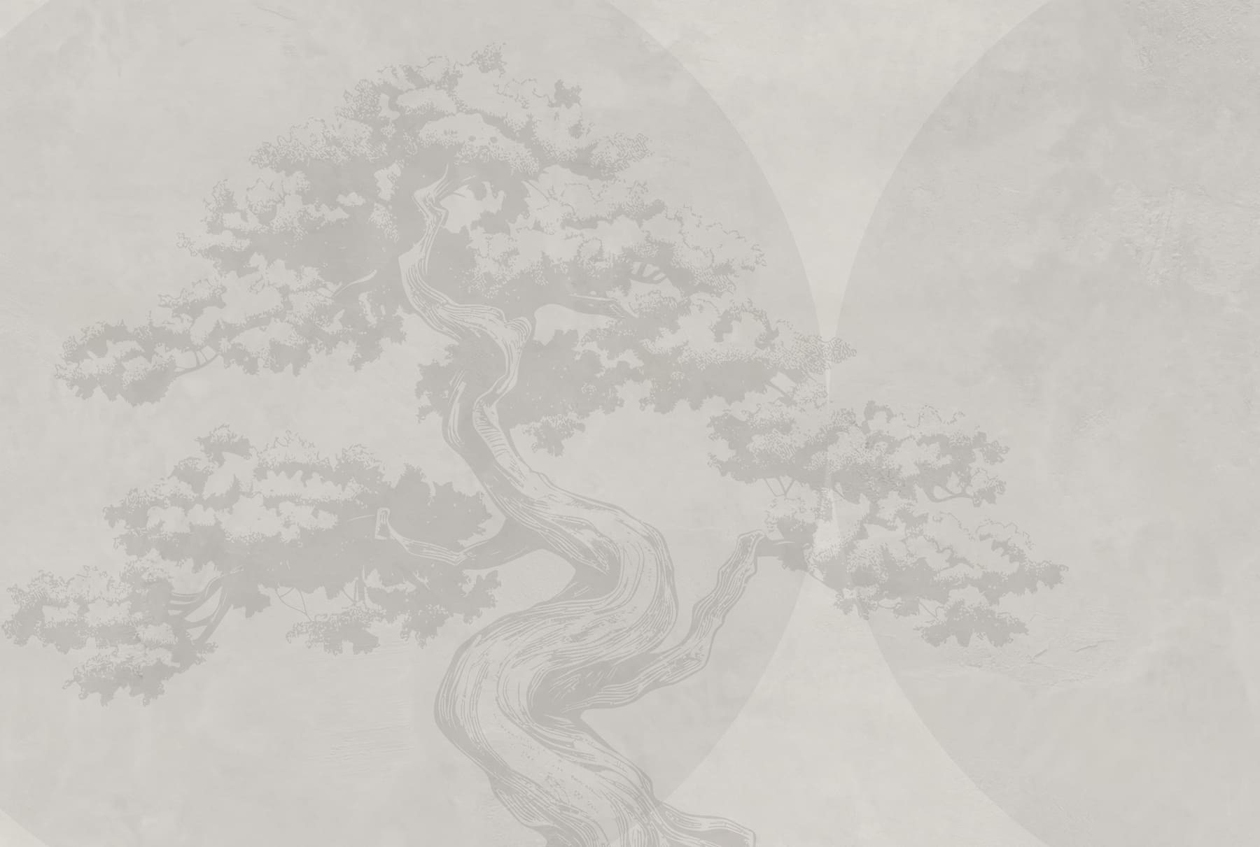 Tree with curved trunk and curved trunk