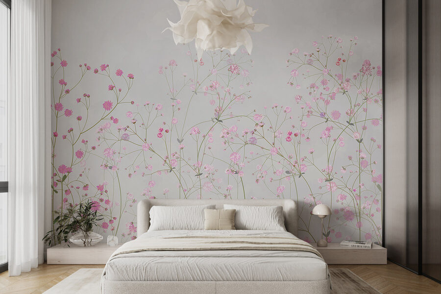 Gruppo di fiori rosa