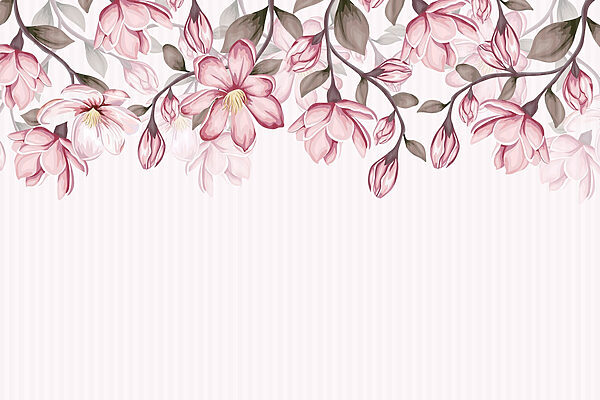Fiori rosa su sfondo bianco Fiori rosa su sfondo bianco