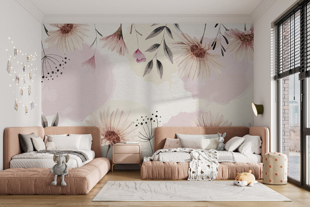 Delicate blossoms on soft background