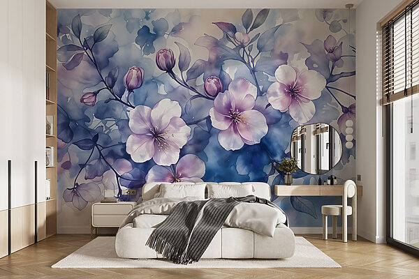 Pittura di fiori su un ramo Pittura di fiori su un ramo