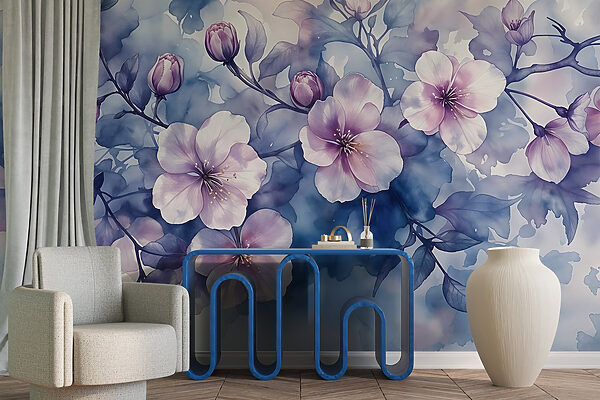 Pittura di fiori su un ramo Pittura di fiori su un ramo