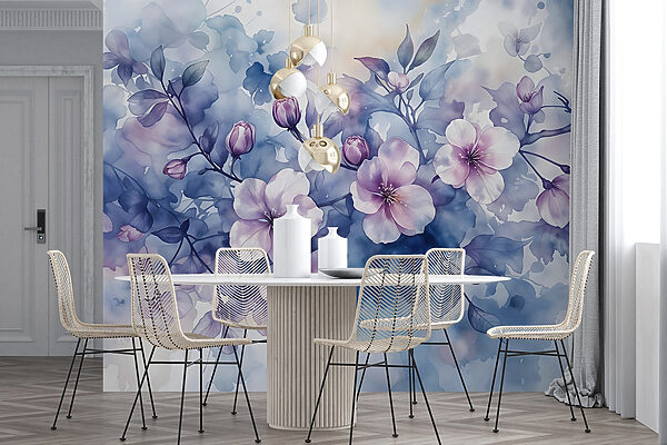 Pittura di fiori su un ramo Pittura di fiori su un ramo