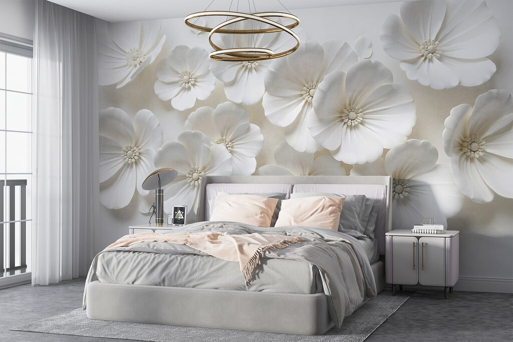 Group of white flowers Group of white flowers