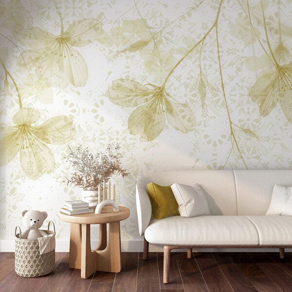 Delicate fioriture in tenui colori pastello. Delicate fioriture in tenui colori pastello.
