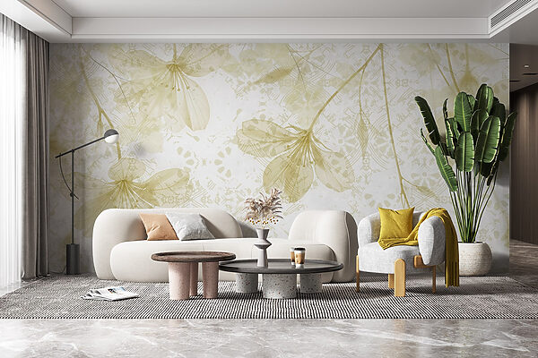 Delicate fioriture in tenui colori pastello. Delicate fioriture in tenui colori pastello.