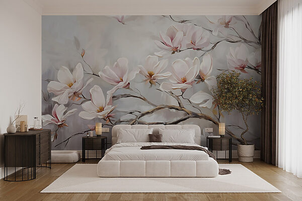 Pittura di fiori su un ramo Pittura di fiori su un ramo