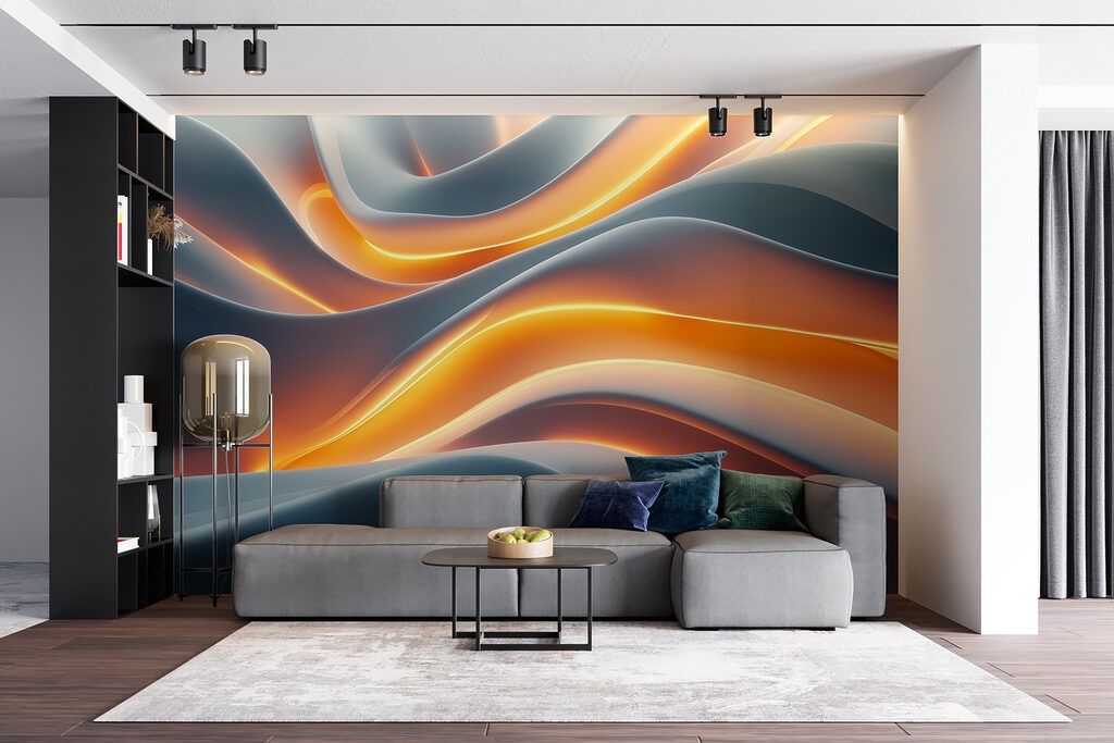 Flowing waves of soft color