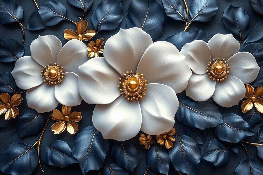 Elegante composizione floreale su sfondo strutturato