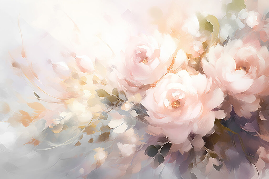 Pittura di fiori su una superficie bianca Pittura di fiori su una superficie bianca