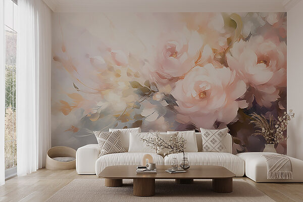 Pittura di fiori su una superficie bianca Pittura di fiori su una superficie bianca