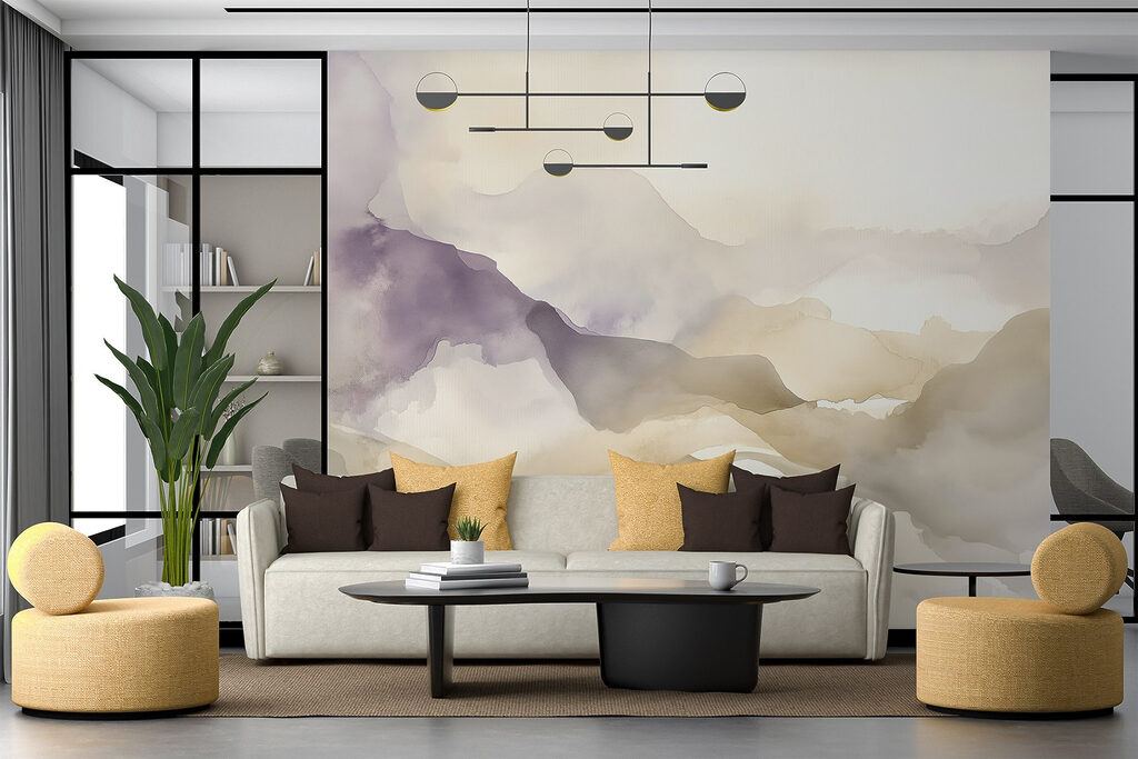 Watercolor painting of mountains Watercolor painting of mountains