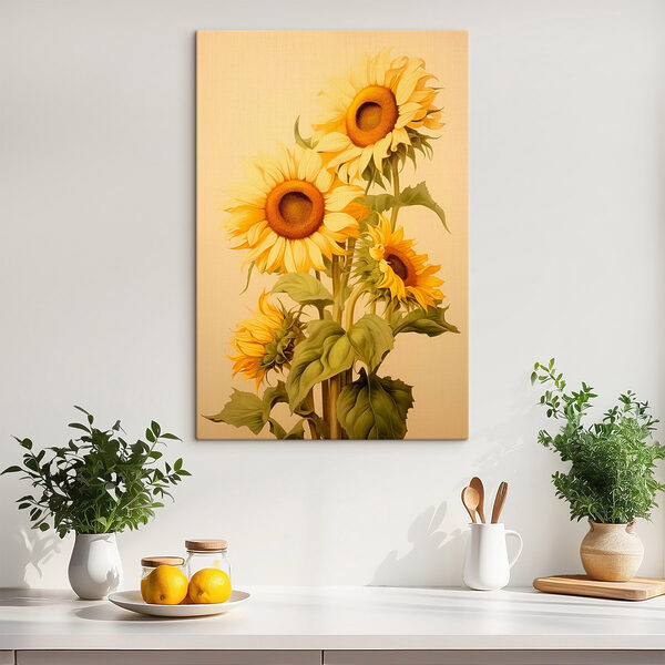 Quadri Dipinto di girasoli su sfondo bianco (COD: s42155) Quadri Quadri Dipinto di girasoli su sfondo bianco (COD: s42155)