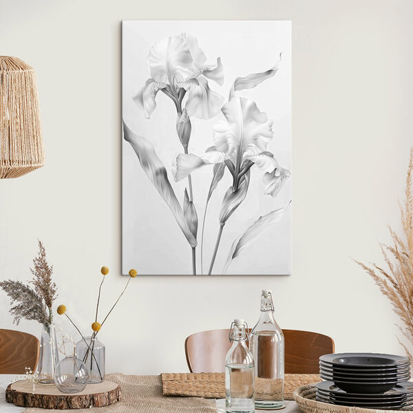 Delicate petals in soft monochrome hues