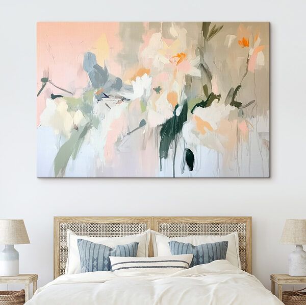 Quadri Dipinto di fiori su una parete