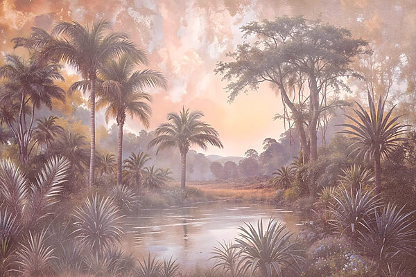 River with trees and plants