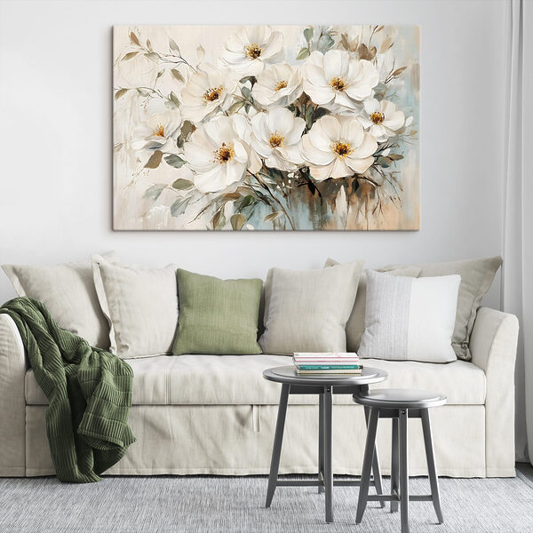 Painting of white flowers