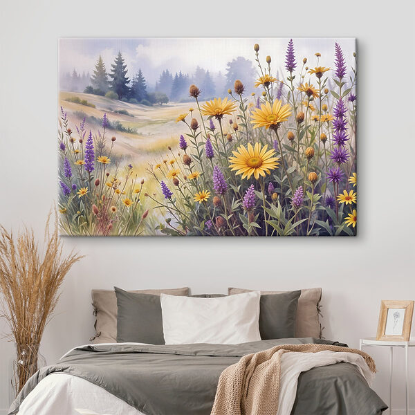 Field of flowers and grass Field of flowers and grass