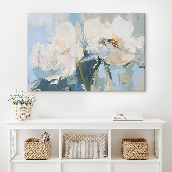 Quadri Dipinto di fiori su sfondo blu (COD: s42226) Quadri Quadri Dipinto di fiori su sfondo blu (COD: s42226)
