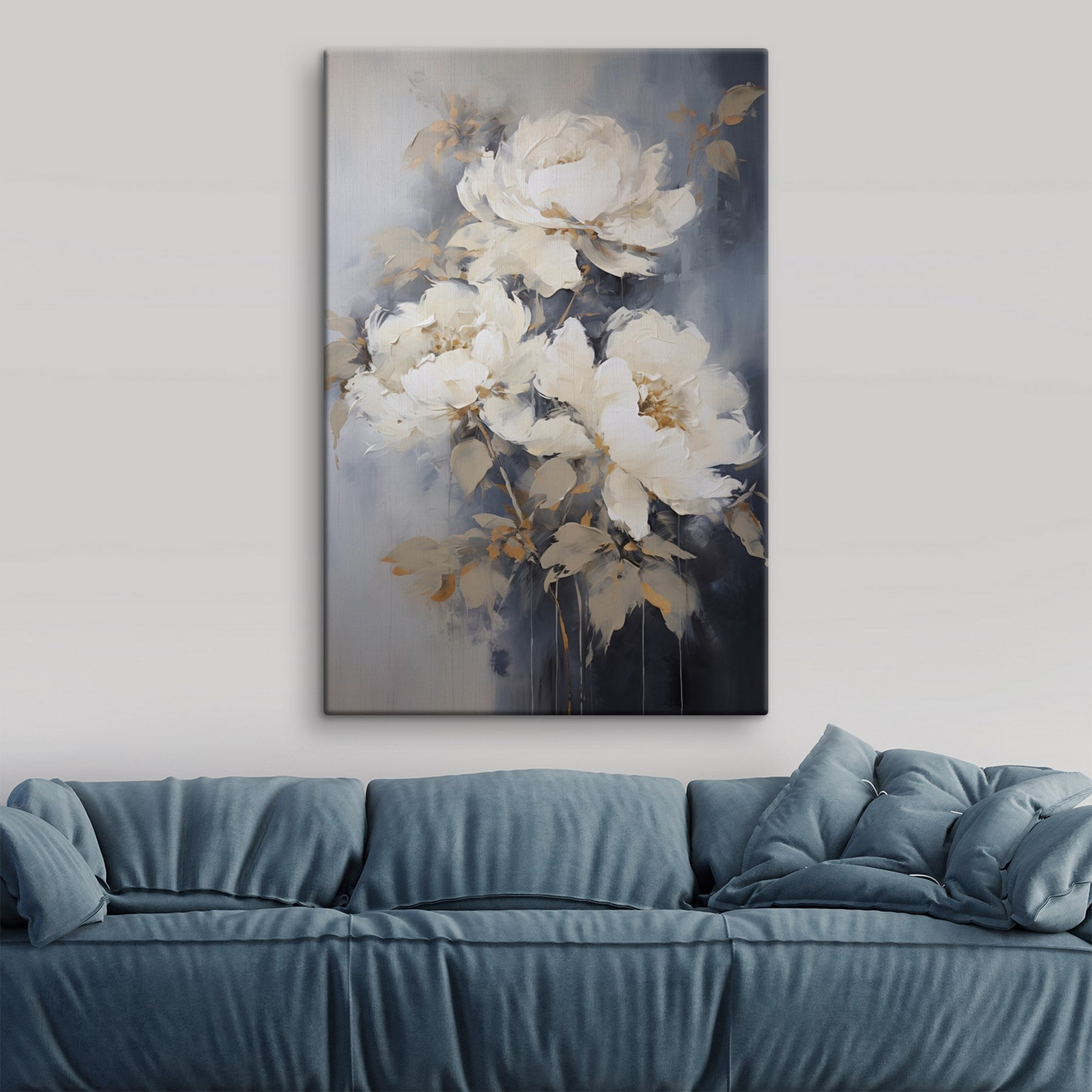 Painting of white flowers