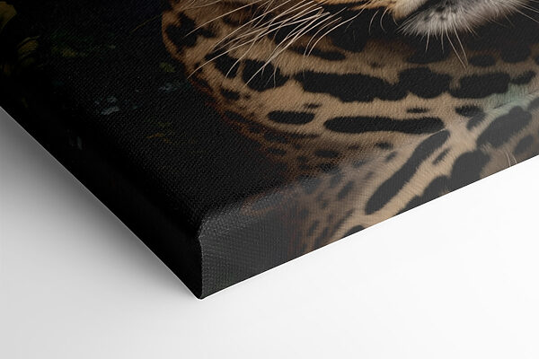 Leopard with a crown and flowers