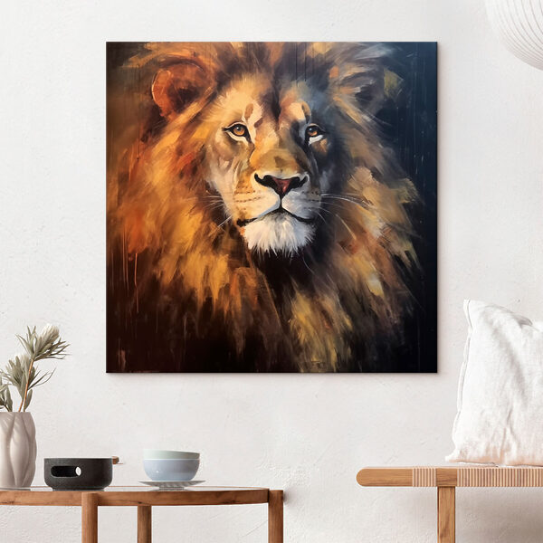 Painting of a lion Painting of a lion