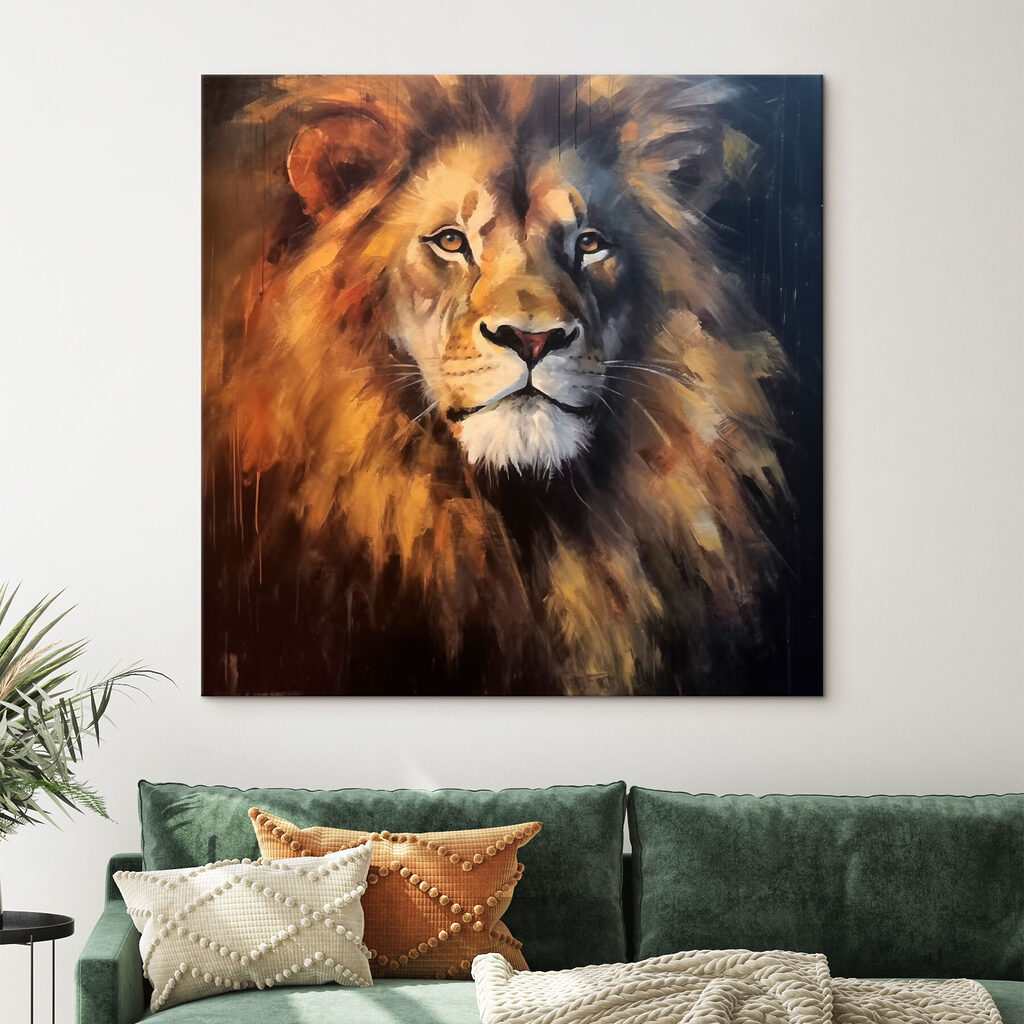 Painting of a lion Painting of a lion