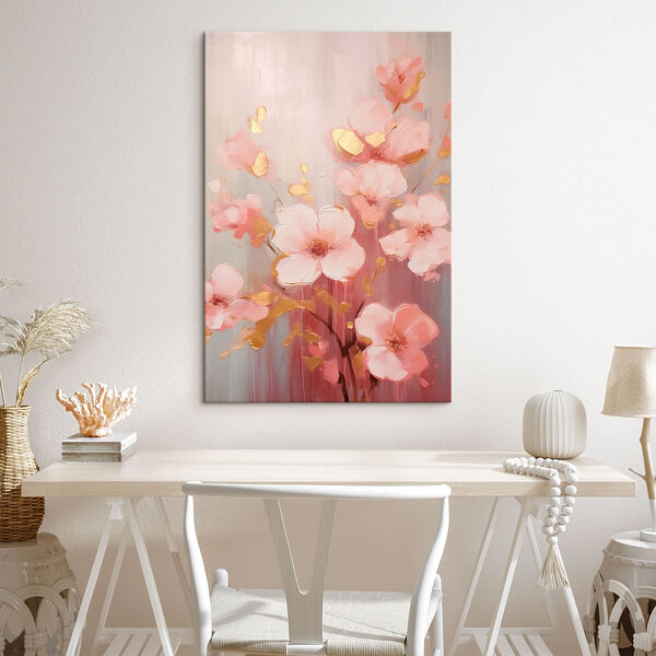 Quadri Dipinto di fiori rosa (COD: s42314) Quadri Quadri Dipinto di fiori rosa (COD: s42314)