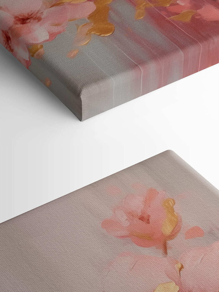 Painting of pink flowers