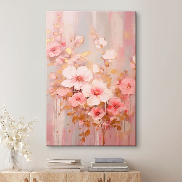 Quadri Dipinto di fiori rosa (COD: s42315) Quadri Quadri Dipinto di fiori rosa (COD: s42315)