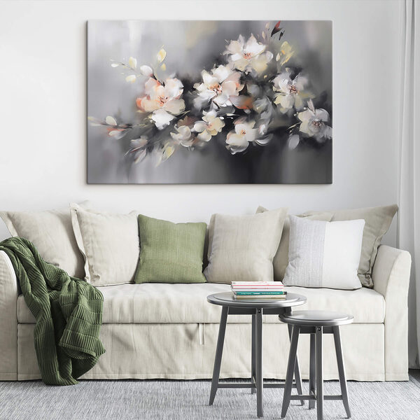 Quadri Dipinto di fiori su sfondo grigio (COD: s42242) Quadri Quadri Dipinto di fiori su sfondo grigio (COD: s42242)