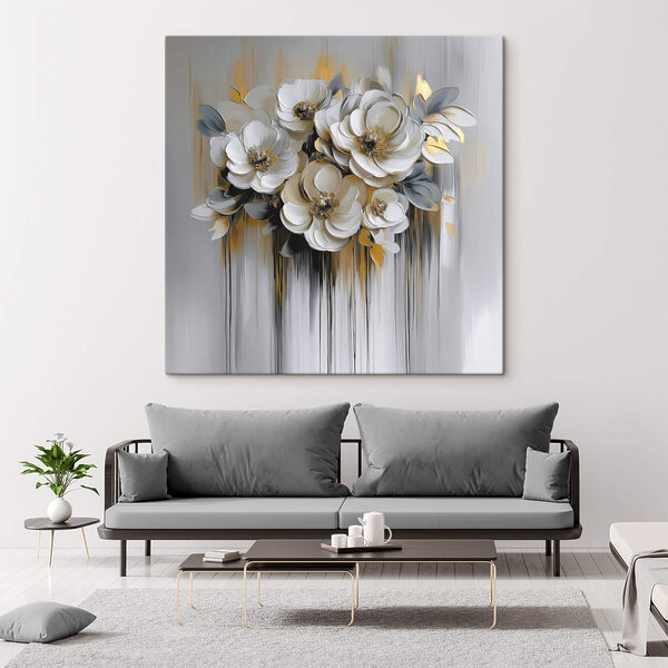 Quadri Dipinto di fiori su sfondo bianco (COD: s42244) Quadri Quadri Dipinto di fiori su sfondo bianco (COD: s42244)
