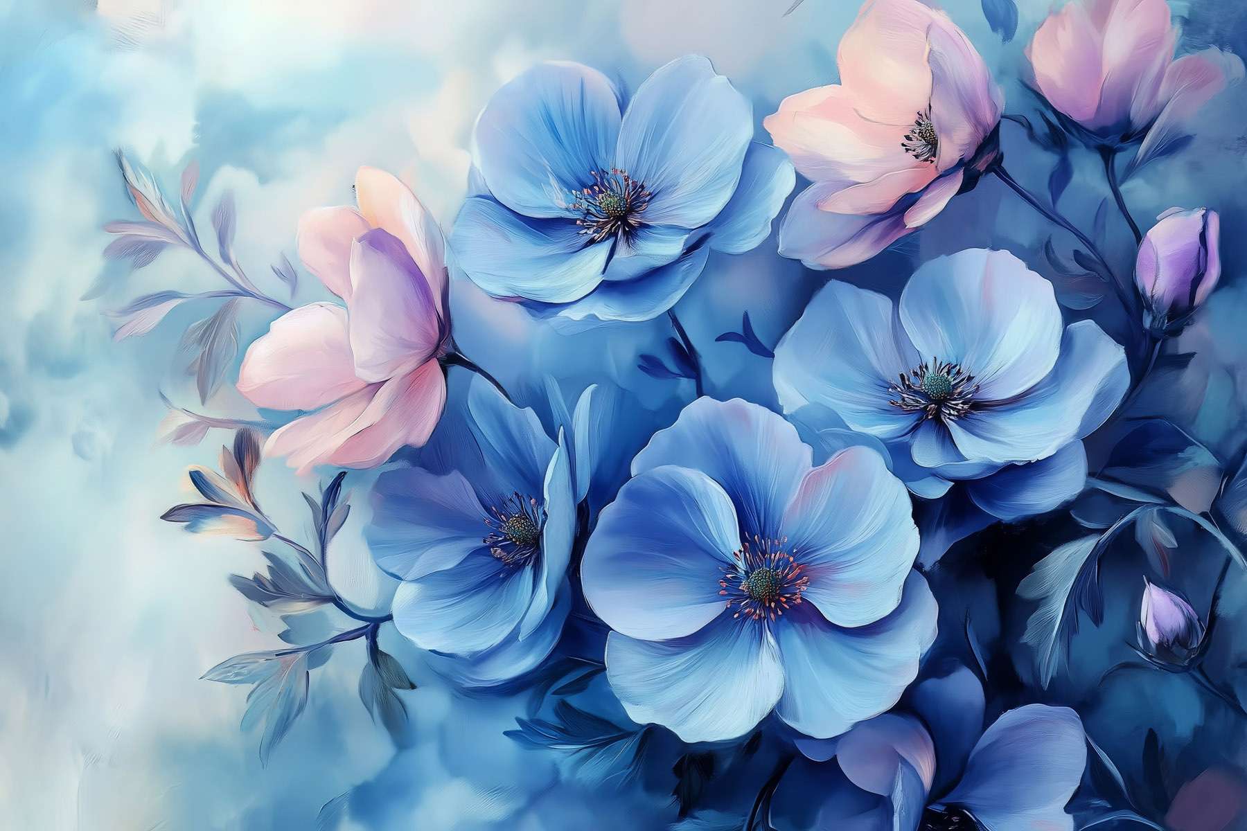 Gentle blooms in soothing hues
