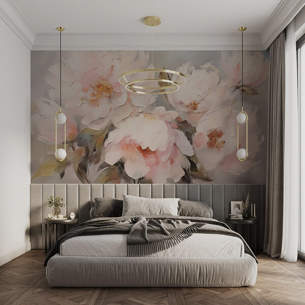 Pittura di fiori su una superficie bianca Pittura di fiori su una superficie bianca