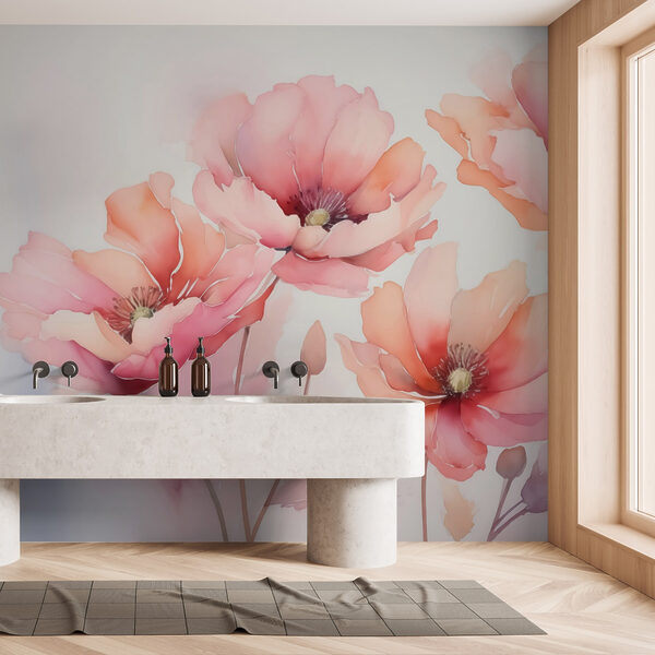 Pittura di fiori su sfondo bianco Pittura di fiori su sfondo bianco