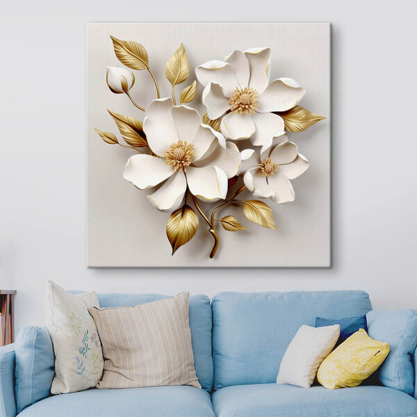 Quadri Elegante motivo floreale dalle texture delicate (COD: s42175) Quadri Quadri Elegante motivo floreale dalle texture delicate (COD: s42175)