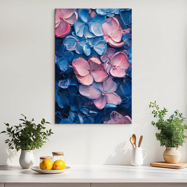 Quadri Quadri Composizione di fiori blu e rosa (COD: s42180)