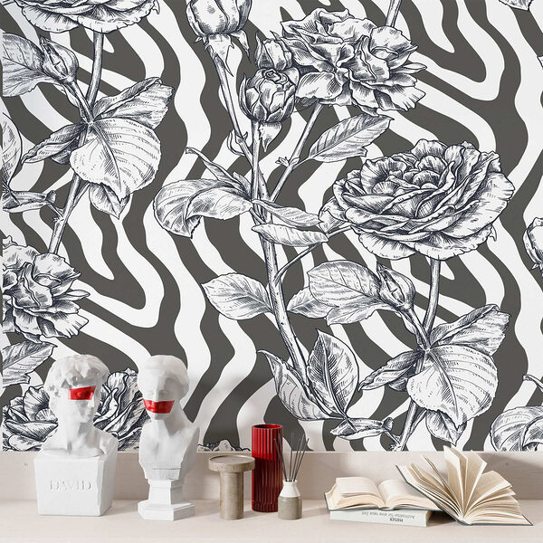 Disegno in bianco e nero di rose Disegno in bianco e nero di rose