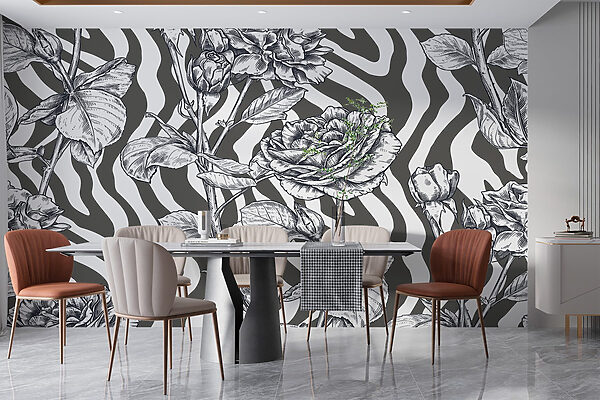 Disegno in bianco e nero di rose Disegno in bianco e nero di rose