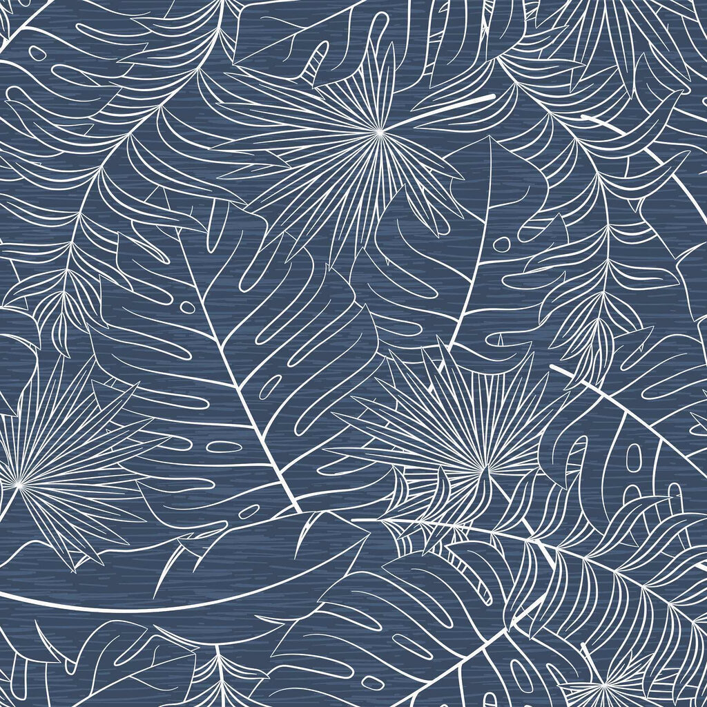 Motivo di foglie su sfondo blu Motivo di foglie su sfondo blu