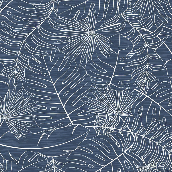 Motivo di foglie su sfondo blu Motivo di foglie su sfondo blu