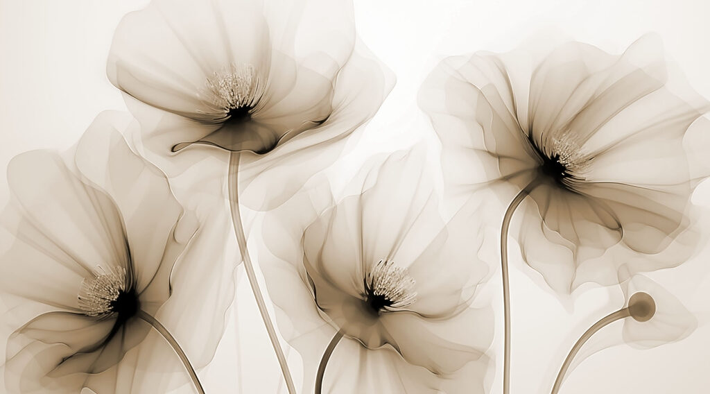 Delicate fioriture si intrecciano con eleganza Delicate fioriture si intrecciano con eleganza