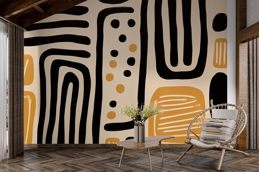 Artistic patterns in warm tones