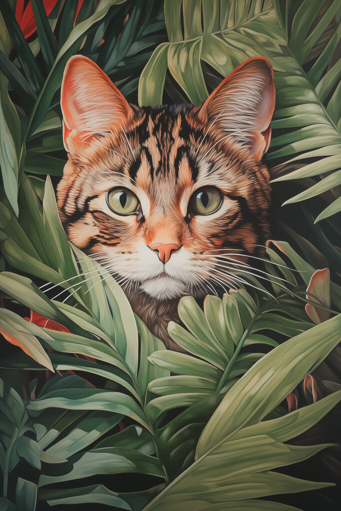 Cat in a jungle Cat in a jungle