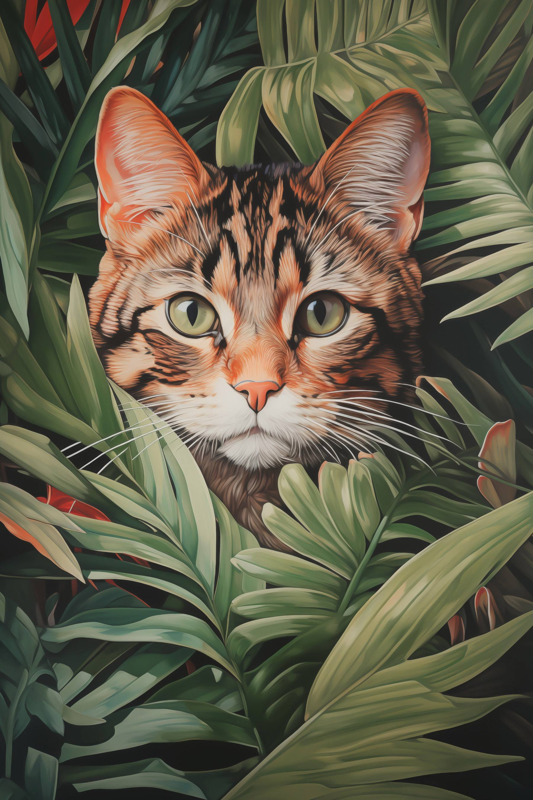 Cat in a jungle Cat in a jungle